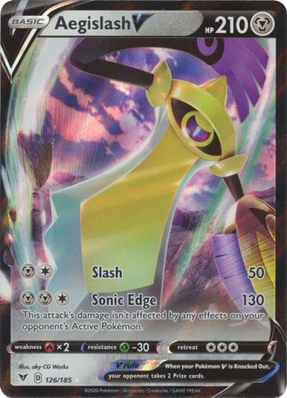 Pokemon Card Vivid Voltage 126/185 Aegislash V Ultra Rare *M*