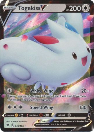 Pokemon Card Vivid Voltage 140/185 Togekiss V Ultra Rare *M*