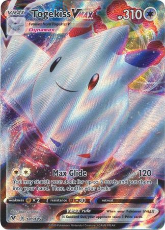 <transcy>Pokemon Card Vivid Voltage 141/185 Togekiss VMAX Ultra Rare</transcy>