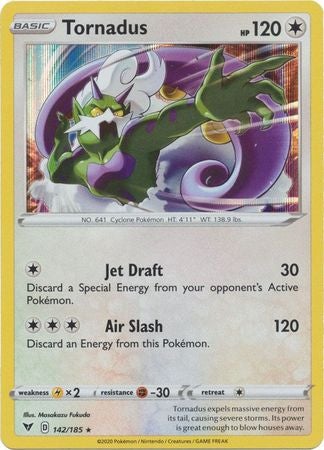 Pokemon Card Vivid Voltage 142/185 Tornadus Holo Rare