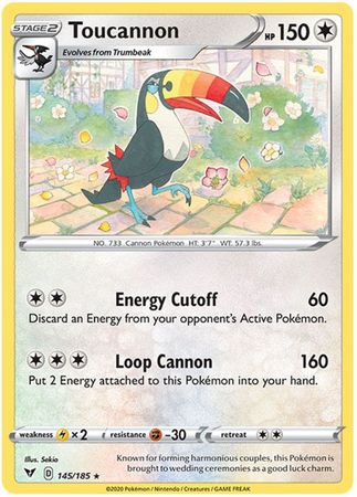 <transcy>Pokemon Card Vivid Voltage 145/185 Toucannon Sjælden</transcy>