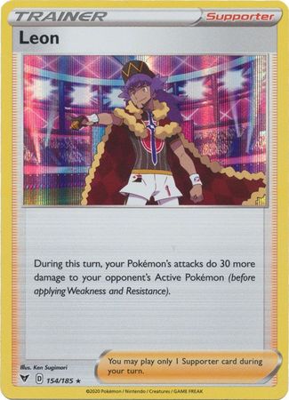 <transcy>Pokemon Card Vivid Voltage 154/185 Leon Unterstützer Holo Selten</transcy>