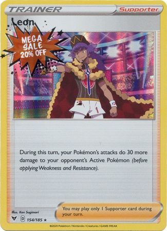 <transcy>Pokemon Card Vivid Voltage 154/185 Leon Unterstützer Holo Selten</transcy>