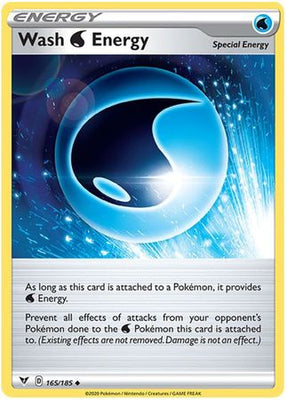 <transcy>Pokemon Card Vivid Voltage 165/185 Wash Energy Ikke almindelig</transcy>