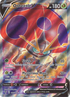 Pokemon Card Vivid Voltage 166/185 Orbeetle V Full Art *M*