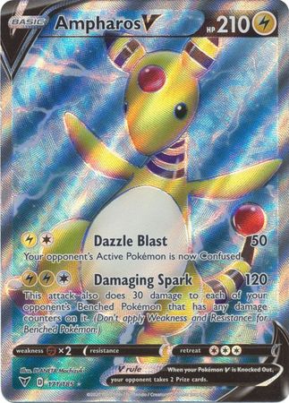 <transcy>Pokemon Card Vivid Voltage 171/185 Ampharos V Volle Kunst</transcy>