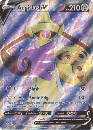 <transcy>Pokemon Card Vivid Voltage 177/185 Aegislash V Volle Kunst</transcy>