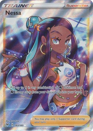 <transcy>Pokemon Card Vivid Voltage 183/185 Nessa Unterstützer Full Art</transcy>