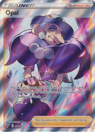 Pokemon Card Vivid Voltage 184/185 Opal Supporter Full Art *M*