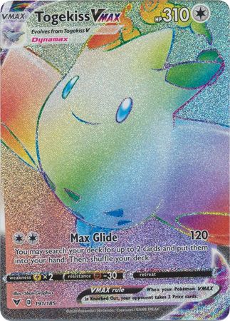 <transcy>Pokemon Card Vivid Voltage 191/185 Togekiss VMAX Hyper Rare</transcy>