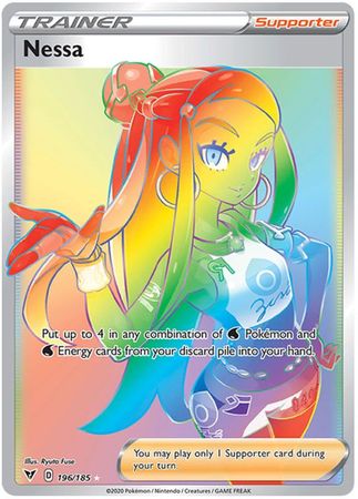 <transcy>Pokemon Card Vivid Voltage 196/185 Nessa Supporter Hyper Sjælden</transcy>