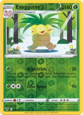 Pokemon Card Vivid Voltage 005/185 5/185 Exeggutor Reverse Holo Rare