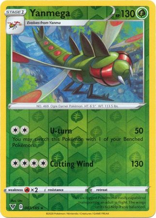 Pokemon Card Vivid Voltage 007/185 7/185 Yanmega Reverse Holo Rare