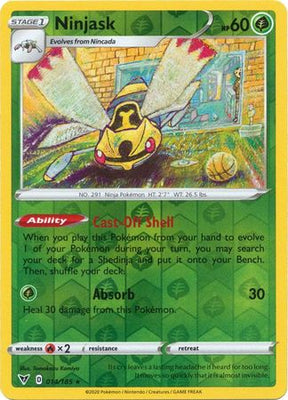 Pokemon Card Vivid Voltage 014/185 14/185 Ninjask Reverse Holo Rare