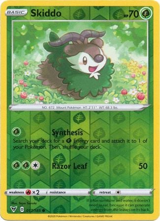 Pokemon Card Vivid Voltage 017/185 17/185 Skiddo Reverse Holo Common