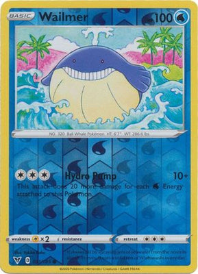 Pokemon Card Vivid Voltage 031/185 31/185 Wailmer Reverse Holo Common