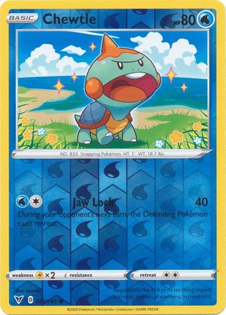 Pokemon Card Vivid Voltage 038/185 38/185 Chewtle Reverse Holo Common