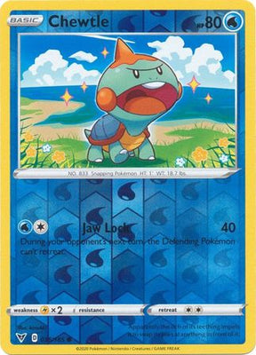 <transcy>Pokemon Card Vivid Voltage 038/185 38/185 Chewtle Reverse Holo Common</transcy>
