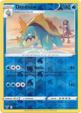 <transcy>Pokemon Card Vivid Voltage 039/185 39/185 Drednaw Reverse Holo Selten</transcy>