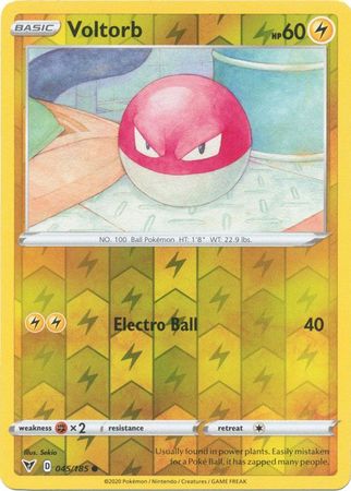 Pokemon Card Vivid Voltage 045/185 45/185 Voltorb Reverse Holo Common
