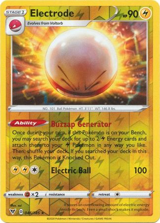 <transcy>Pokemon Card Vivid Voltage 046/185 46/185 Elektrodenumkehr Holo Rare</transcy>