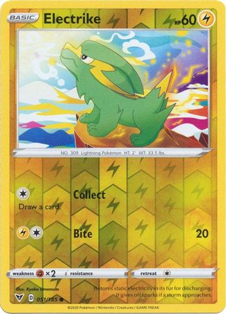 <transcy>Pokemon Card Vivid Voltage 051/185 51/185 Electrike Reverse Holo Common</transcy>