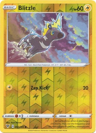 <transcy>Pokemon Card Vivid Voltage 053/185 53/185 Blitzle Reverse Holo Common</transcy>