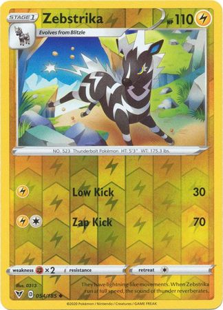 <transcy>Pokemon Card Vivid Voltage 054/185 54/185 Zebstrika Reverse Holo Gelegentlich</transcy>