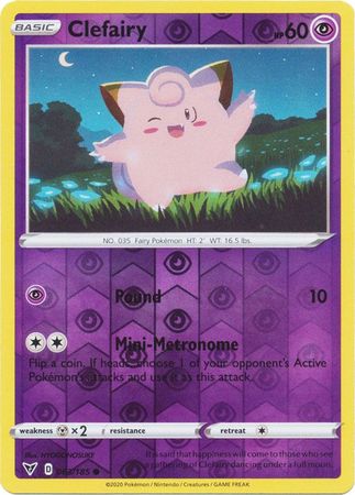 <transcy>Pokemon Card Vivid Voltage 063/185 63/185 Clefairy Reverse Holo Common</transcy>