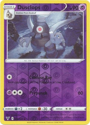 Pokemon Card Vivid Voltage 070/185 70/185 Dusclops Reverse Holo Uncommon