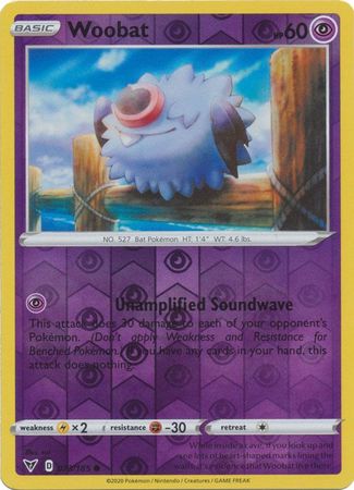 <transcy>Pokemon Card Vivid Voltage 073/185 73/185 Woobat Reverse Holo Common</transcy>