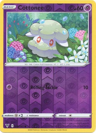 <transcy>Pokemon Card Vivid Voltage 075/185 75/185 Cottonee Reverse Holo Common</transcy>