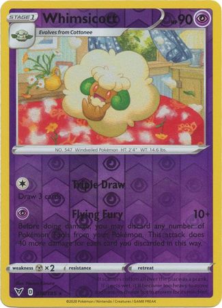 <transcy>Pokemon Card Vivid Voltage 076/185 76/185 Whimsicott Reverse Holo Selten</transcy>