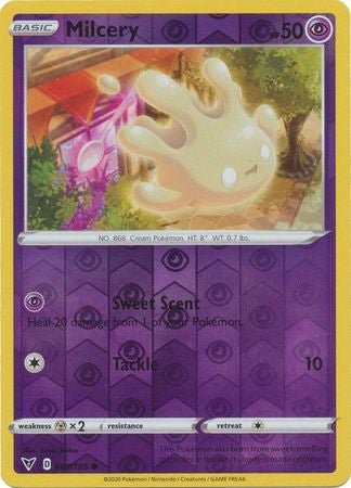 <transcy>Pokemon Card Vivid Voltage 080/185 80/185 Milcery Reverse Holo Common</transcy>