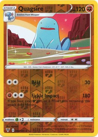 <transcy>Pokemon Card Vivid Voltage 084/185 84/185 Quagsire Reverse Holo Selten</transcy>