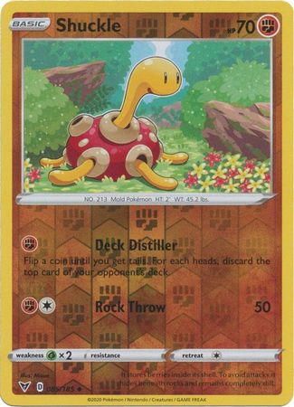 <transcy>Pokemon Card Vivid Voltage 085/185 85/185 Shuckle Reverse Holo Ikke almindelig</transcy>