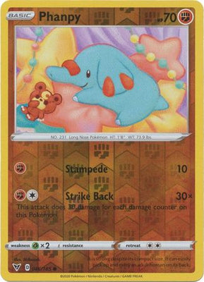 <transcy>Pokemon Card Vivid Voltage 086/185 86/185 Phanpy Reverse Holo Common</transcy>