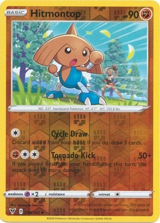 <transcy>Pokemon Card Vivid Voltage 088/185 88/185 Hitmontop Reverse Holo Gelegentlich</transcy>