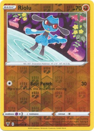 Pokemon Card Vivid Voltage 090/185 90/185 Riolu Reverse Holo Common