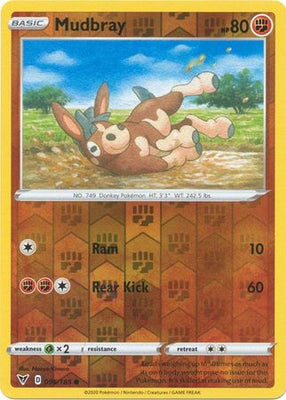 Pokemon Card Vivid Voltage 096/185 96/185 Mudbray Reverse Holo Common