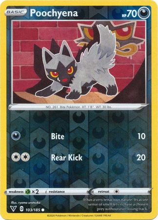 Pokemon Card Vivid Voltage 103/185 103/185 Poochyena Reverse Holo Common