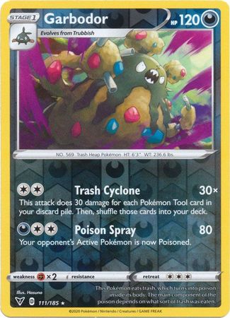 <transcy>Pokemon Card Vivid Voltage 111/185 111/185 Garbodor Reverse Holo Selten</transcy>