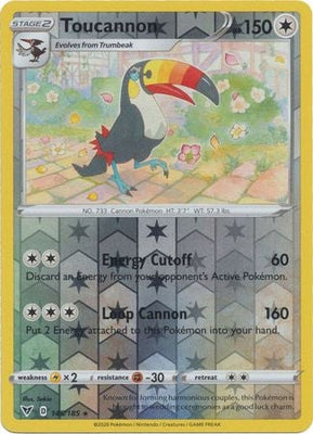 Pokemon Card Vivid Voltage 145/185 145/185 Toucannon Reverse Holo Rare