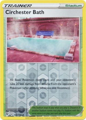 Pokemon Card Vivid Voltage 150/185 150/185 Circhester Bath Stadium Reverse Holo