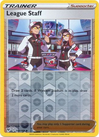 Pokemon Card Vivid Voltage 153/185 153/185 League Staff Supporter Reverse Holo