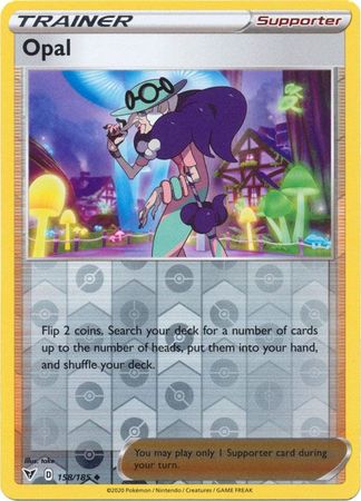 Pokemon Card Vivid Voltage 158/185 158/185 Opal Supporter Reverse Holo