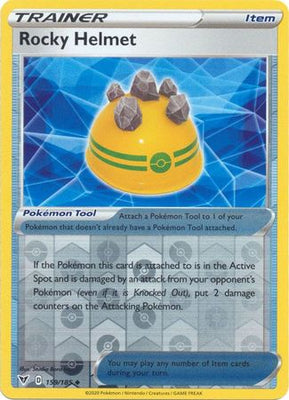 <transcy>Pokemon Card Vivid Voltage 159/185 159/185 Rocky Helmet Gegenstand Reverse Holo</transcy>