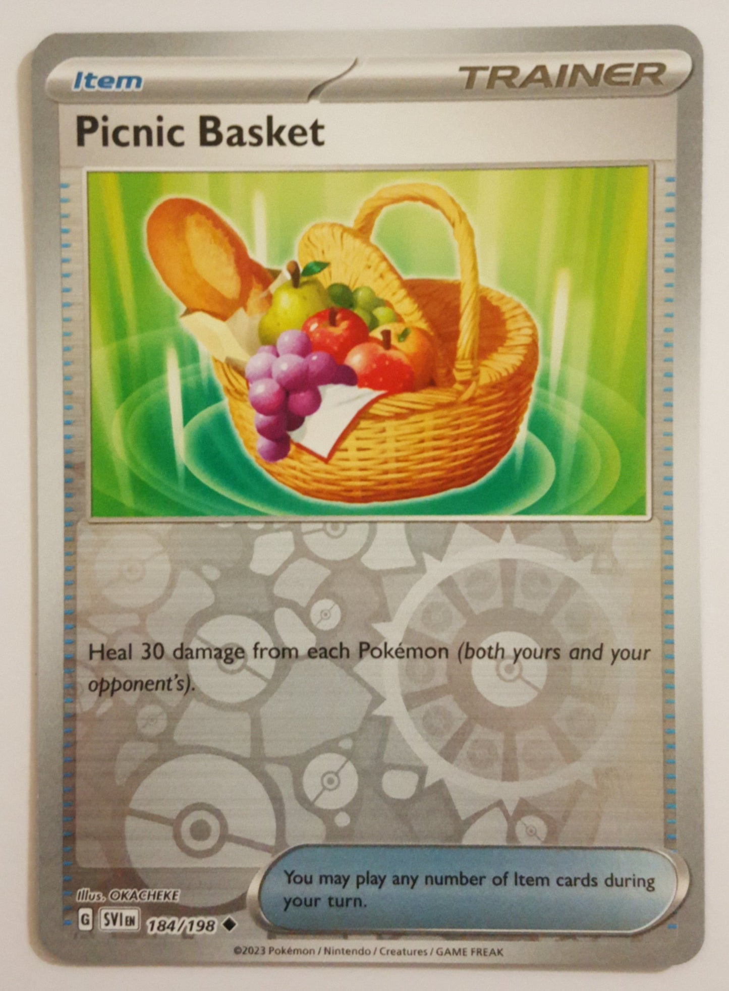 Pokemon Card Scarlet & Violet 184/198 Picnic Basket Item Reverse Holo Uncommon *MINT*