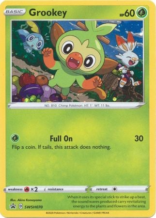 <transcy>Pokemon Card SWSH Black Star Promos SWSH070 Grookey</transcy>