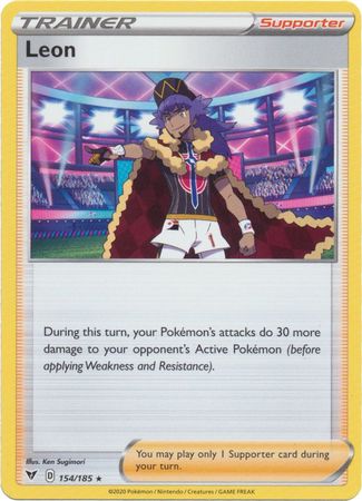 Pokemon Card Vivid Voltage 154/185 Leon Non Holo Rare